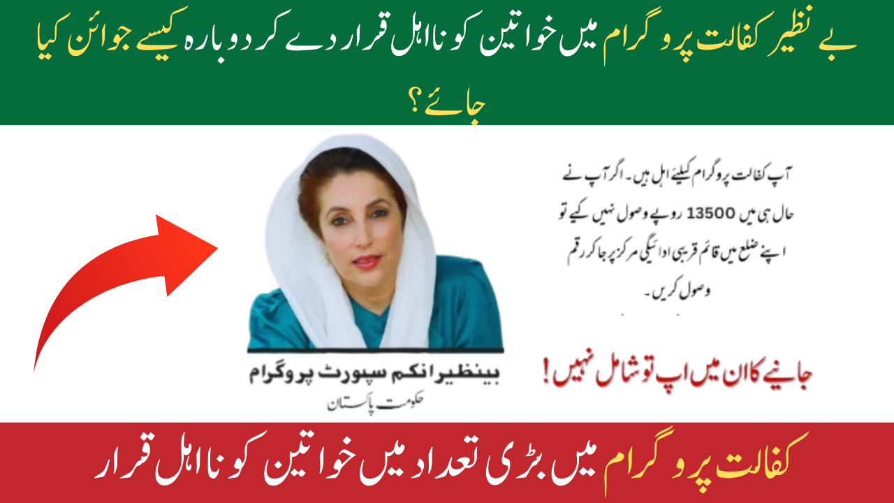 Benazir Kafalat Program Women Disqualified