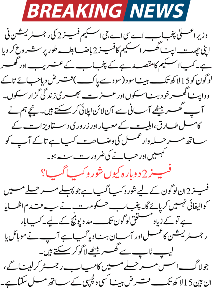 CM Punjab ACAG Scheme Phase 2 Registration