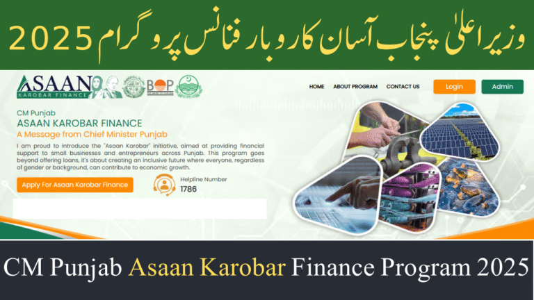 CM Punjab Asaan Karobar Finance Program 2025