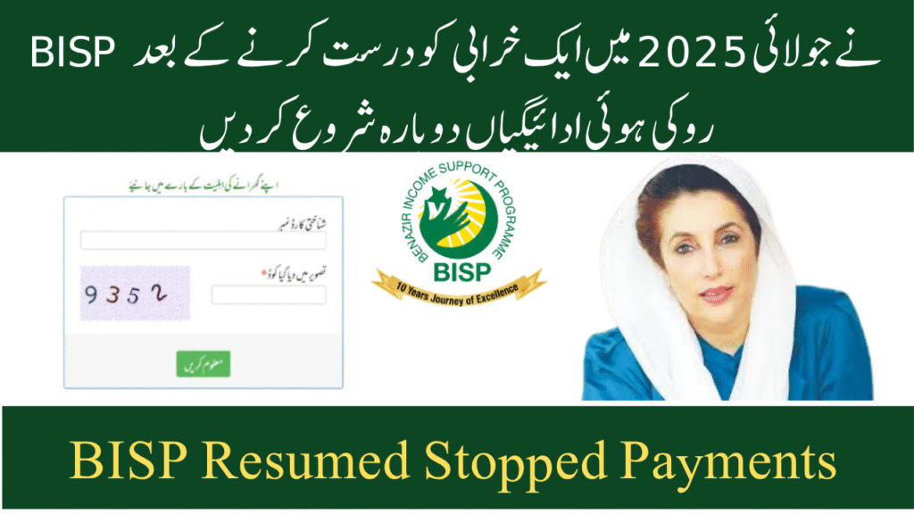 BISP Resumed Stopped Payments