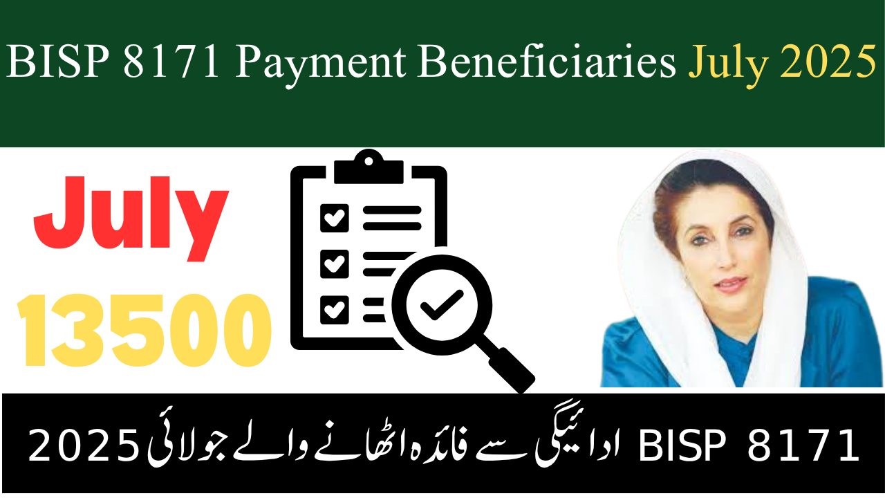 BISP 8171 Payment Beneficiaries July 2025